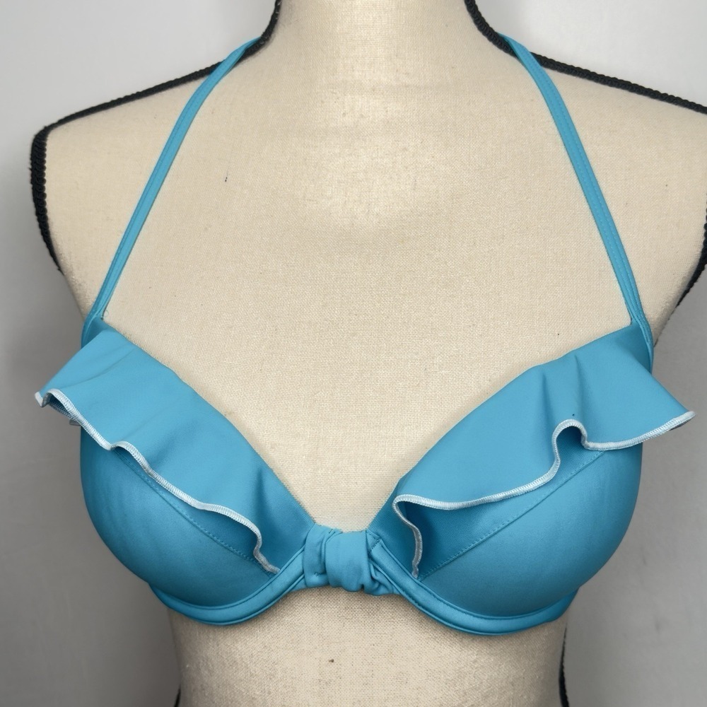 Aerie Brooke Ruffle Cup Support Bikini Top Size 36B - Picture 2 of 14